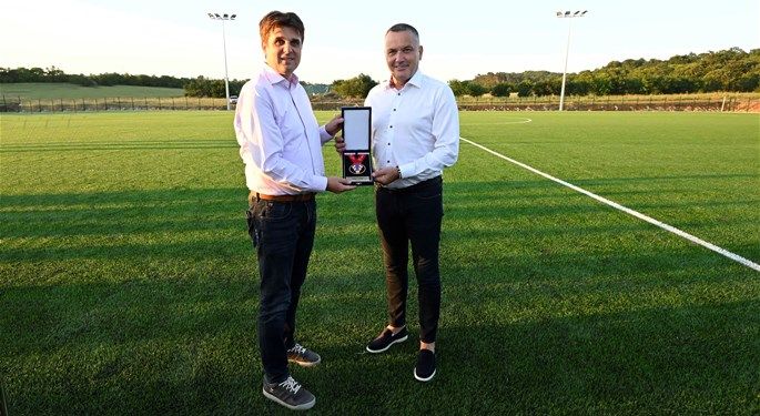 Gradonačelnik Labina Valter Glavičić I Predsjednik Hns a Marijan Kustić