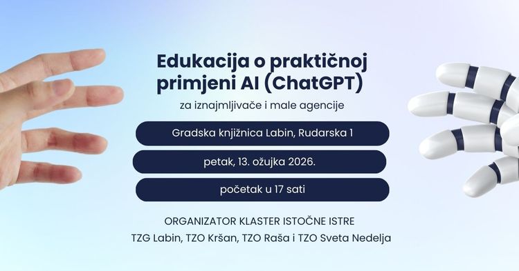 Najava Besplatna Radionica Klaster Turističkih Zajednica Istočne Istre